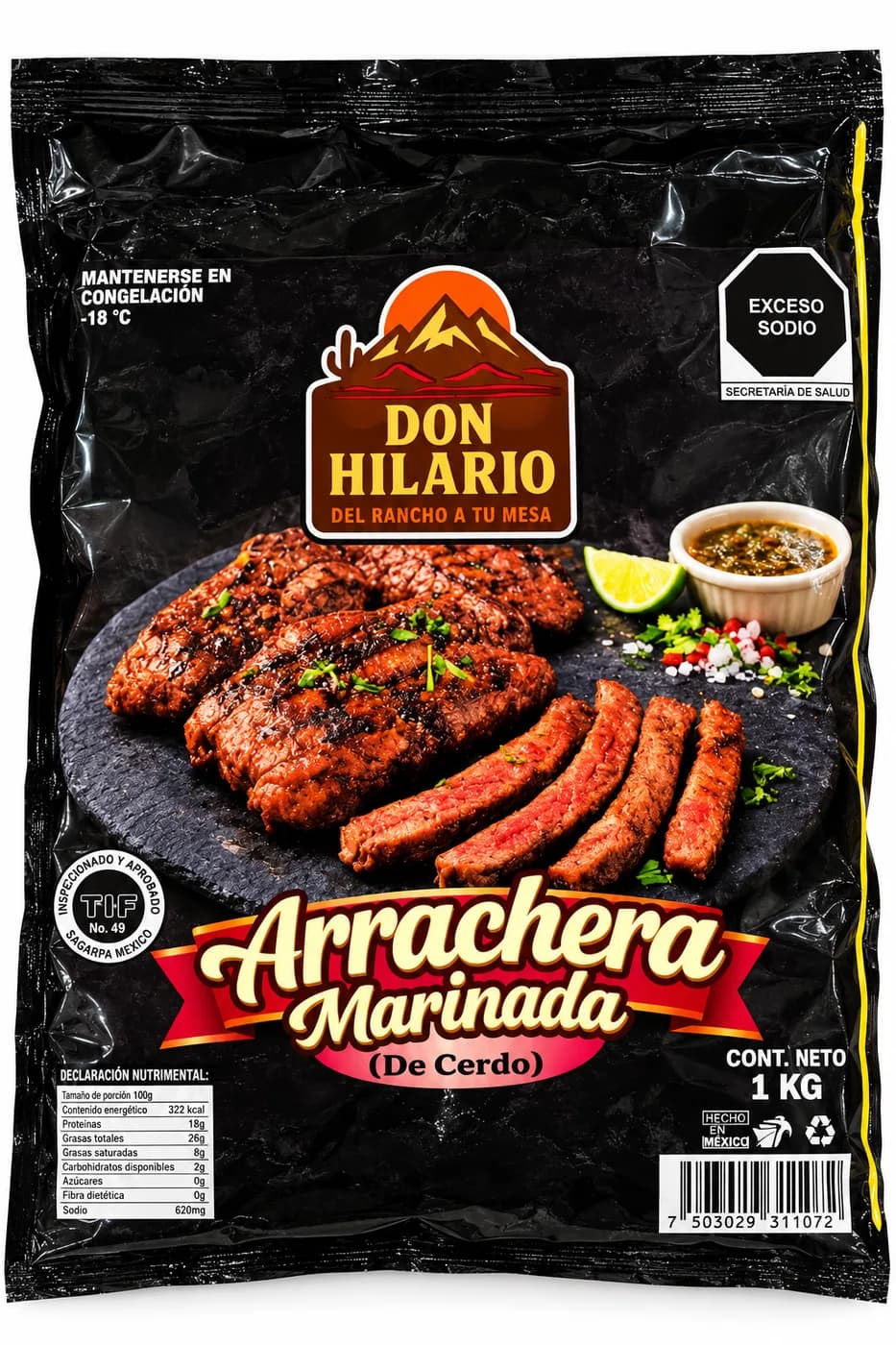 ARRACHERA DE CERDO 1KG — CARNE